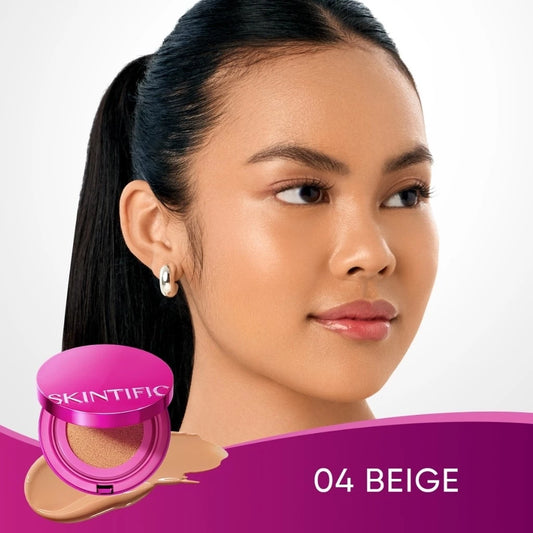 SKINTIFIC Cover Glow Perfect Pink Cushion Foundation- 04 BEIGE