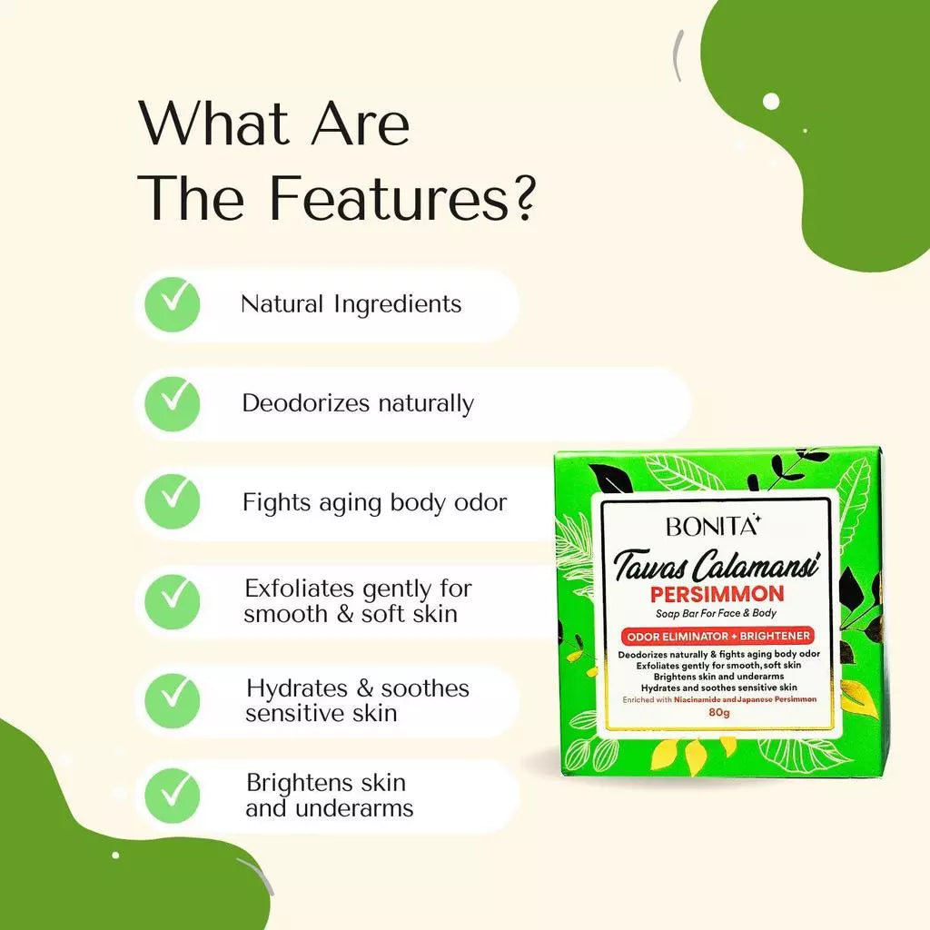 Bonita Tawas Calamansi Persimmon Soap 80g
