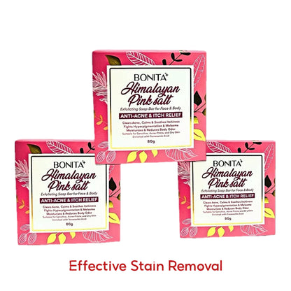 3pcs of Bonita Himalayan Pink Salt Soap 85g