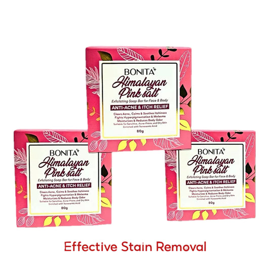 3pcs of Bonita Himalayan Pink Salt Soap 85g