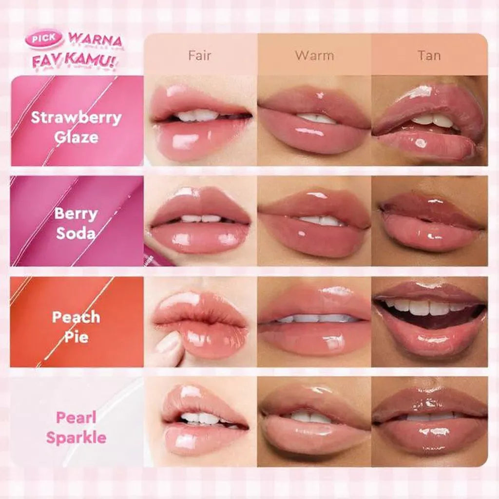 Glad2Glow Brightening Lip Serum- Strawberry Blaze 7g