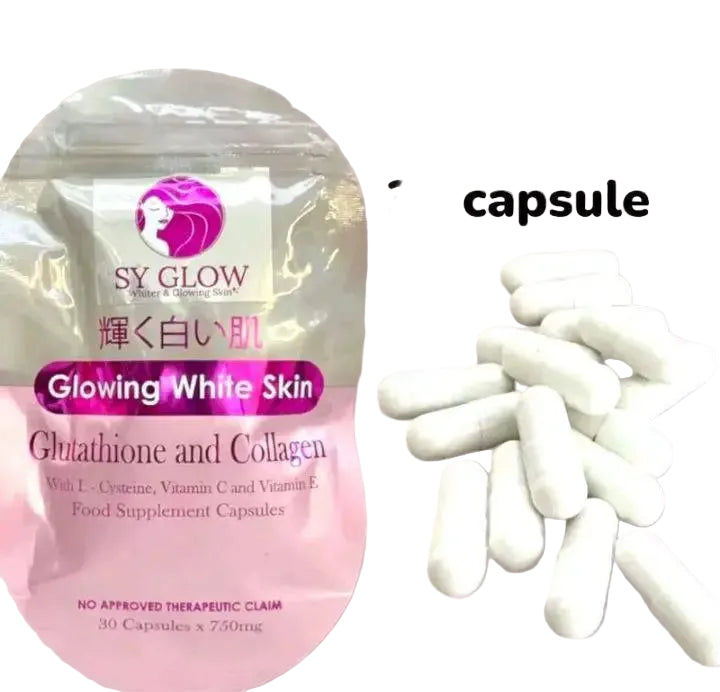 SY GLOW Glowing White Skin Glutathione & Collagen 30 Caps