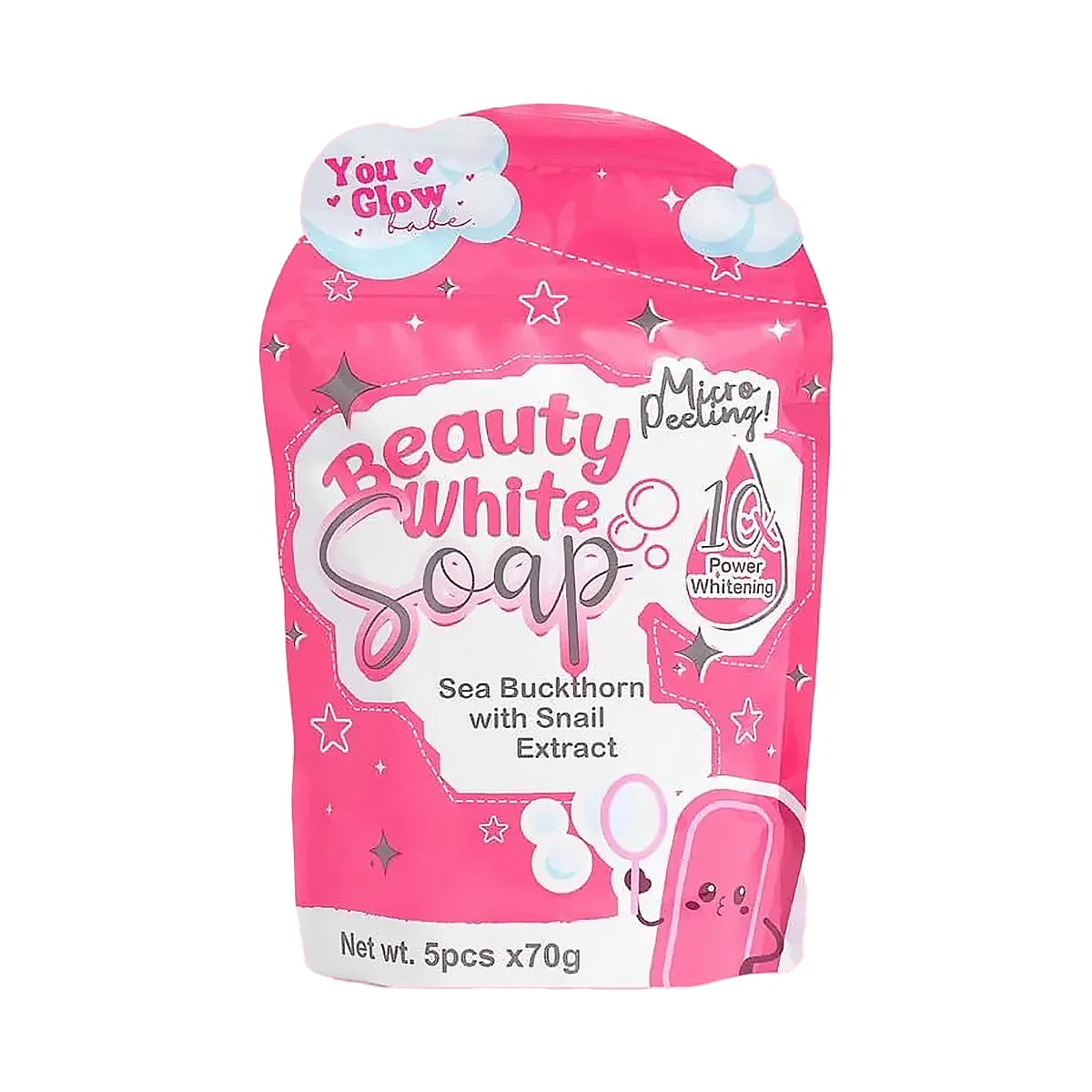 5 packs of You Glow Babe Beauty White Soap (5pcs/pk x 70g)